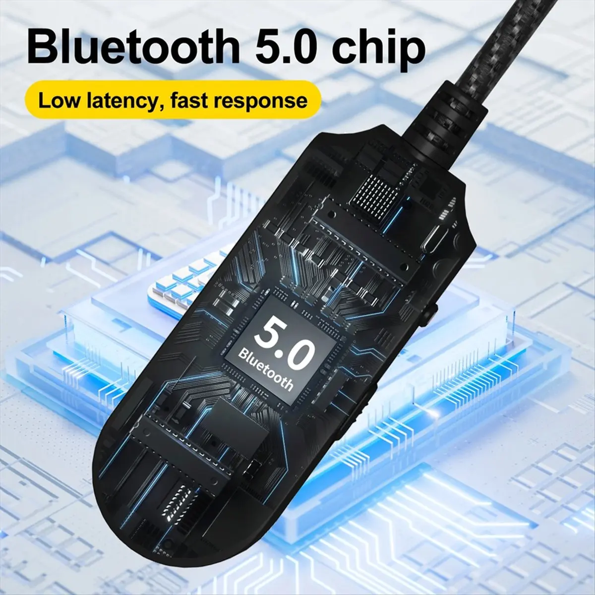 (A75T) 블루투스 5.3 오디오 리시버 어댑터 3.5mm Aux 무선 보컬 리무버 음악 분리기 (노래방, 라이브 방송용)