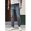 Sauce Zhan  JF09  Mens Jeans Selvedge Denim Jeans for Men  Summer Distressed Wash Jeans Ankle Length Slim Fit 10 Oz 1