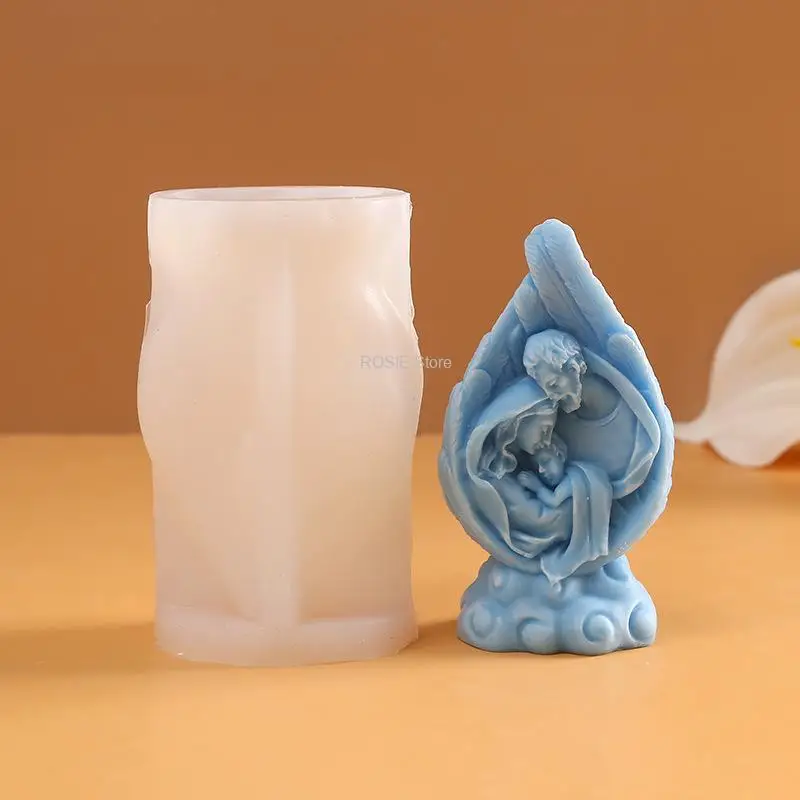 Candle Mold Religion Jesus Birthday Mold Diy Aromatherapy Gypsum Tool Dropping Glue Candle Silicone Christmas Decoration silicone mold,silicone candle mold,aromatherapy candle mold,silicone candle molds,candle mold
