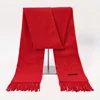 Plain Red Cashmere Scarf Winter Tassels Shawls Chinese Spring Festival Scarf Lady Soft Wraps Warmer Scarves Pashmina Scarf Cape 3