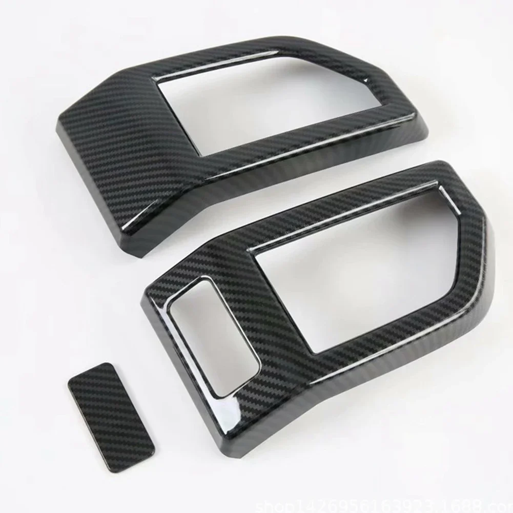 Molded Carbon Fiber Dashboard Air Vent Trim Cover For Ford F150 2015-2020 ABS Plastic Car Air Outlet Decoration Auto Accessories