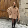 Autumn/Winter New Product Women's New Fashion and Casual Versatile Polo Collar Single breasted Loose Coat Coat Coat