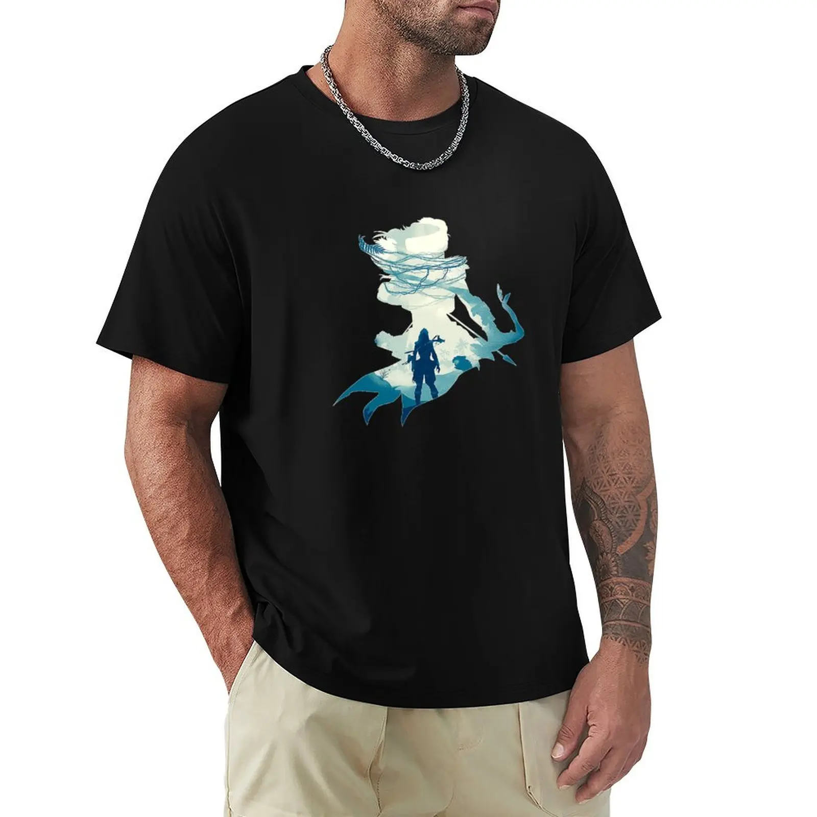 

Horizon Zero T-shirt sports fans heavyweights mens big and tall t shirts