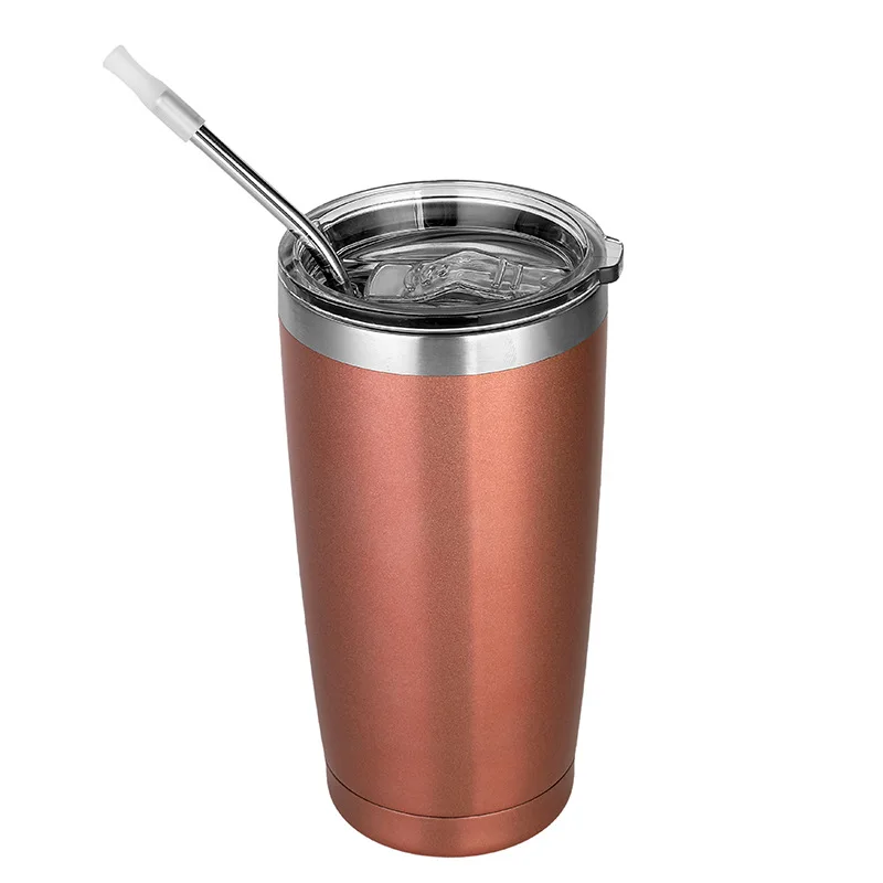 20 oz Tumbler Mug with Lid and Straw, Insulated Travel Coffee Mug with  Handle, Double Wall Stainless Steel Vacuum Coffee Tumbler, Thermal Coffee  Cup