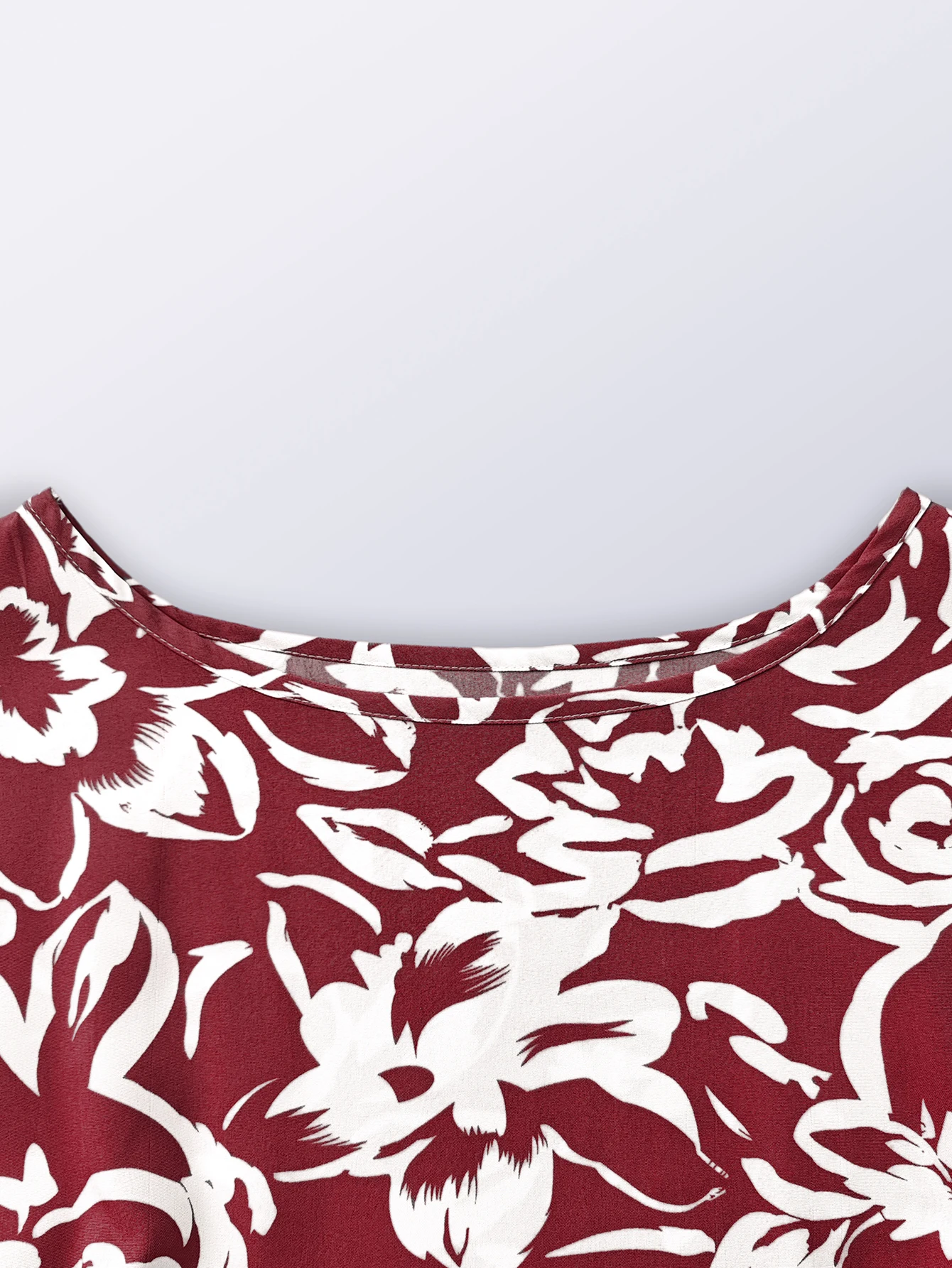 Elegant Flower Print Short Sleeve Dress for Women