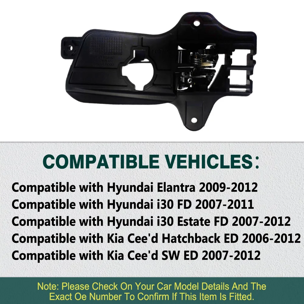 Enhanced Car Interior Door Handle for Front Left or Right - Hyundai i30