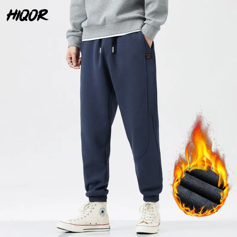 Hiqor Man Thick Pants 2022 Mens Japanese Streetwear Fashion Baggy Male