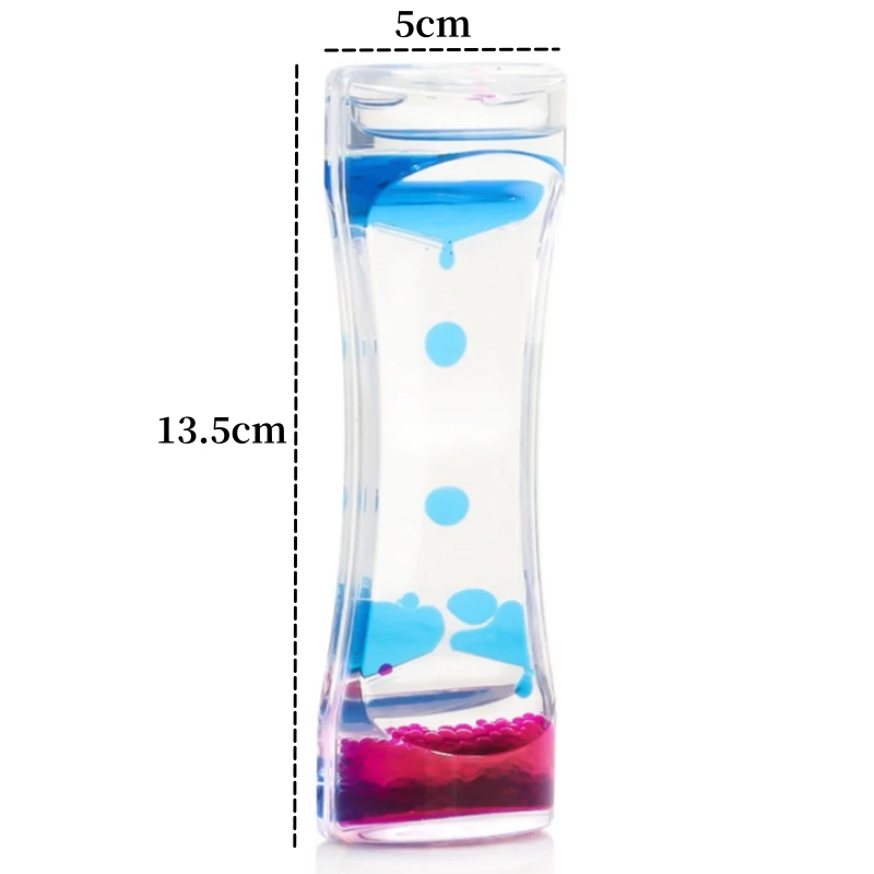 Sand Timer Liquid Hourglass Timer Colored Hourglass Liquid Sports Bubble Hourglass Children's Sensory Decompression Toy Recommendation Home Living Room Creative Desktop Decoration