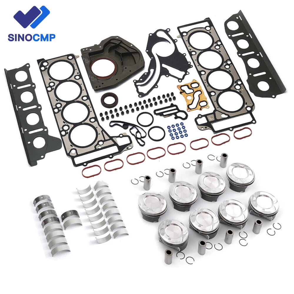Engine Pistons Gaskets Overhaul Kit For Mercedes Benz S500 W221 M278 4.