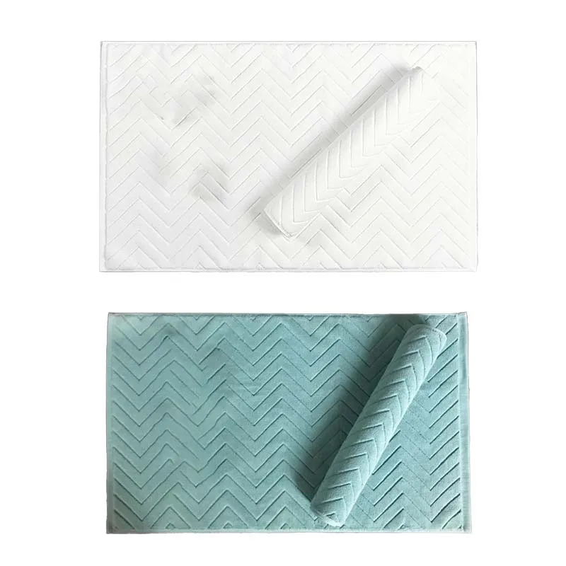 Hotel Floor Towel Spa Club Home Bathroom Cotton 32-strand Jacquard Foot Towel Pad Soft Absorbent Floor Mat Home Decor 40*60cm