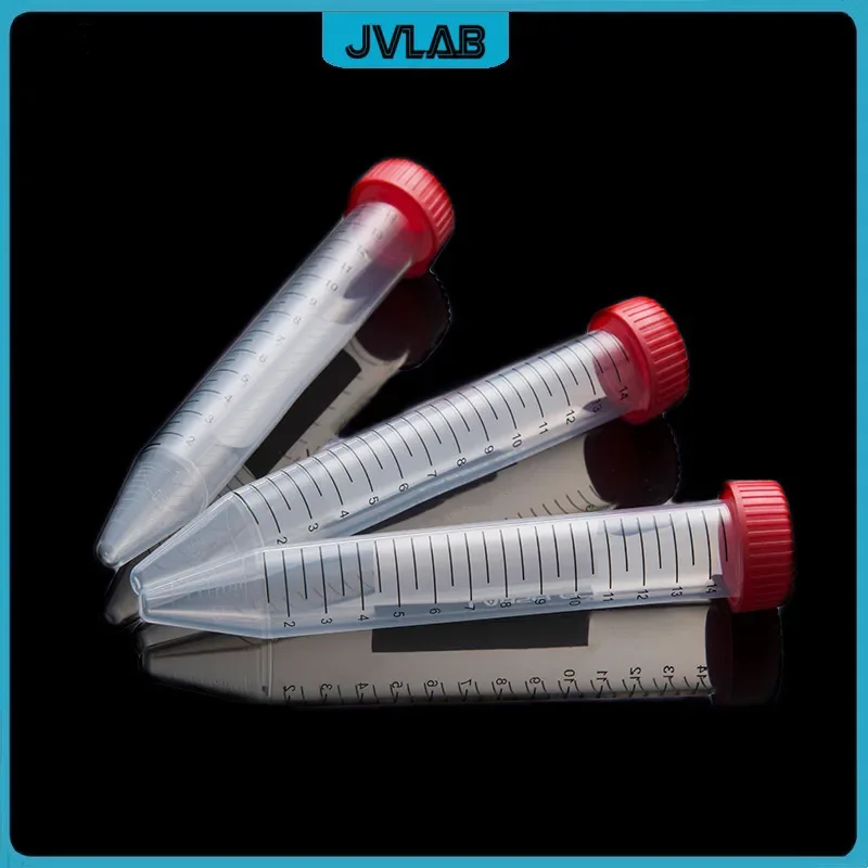 Centrifuge Tube 15mL Sterile Laboratory Centrifugal Tube PP Sample Test DNase-/RNase-free Nonpyrogenic Conical Bottom 25Pcs
