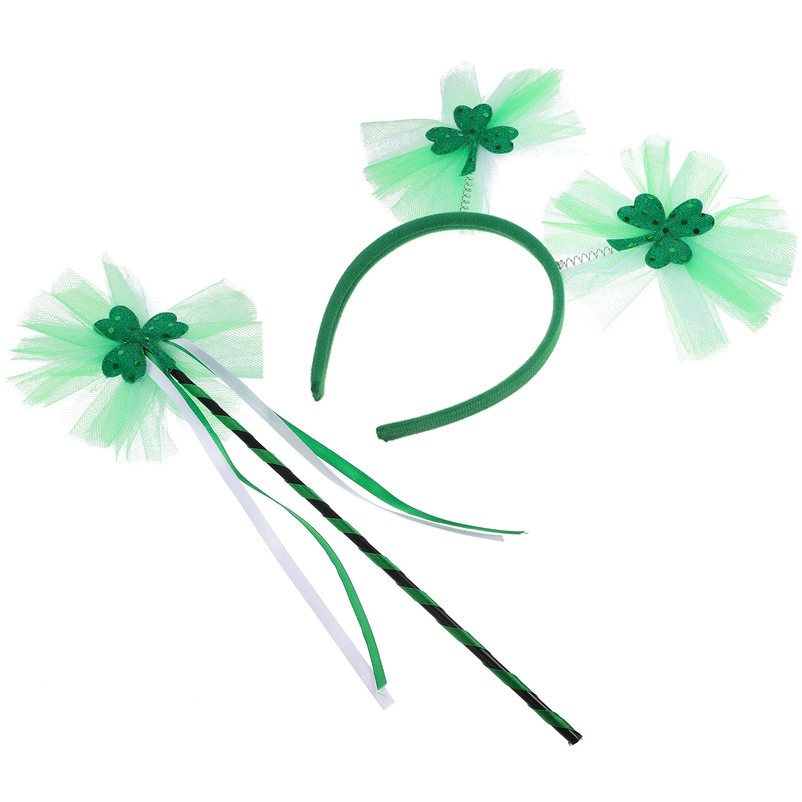 

Party Dress up Props St Patrick's Day Accessories Patricks Hair Decoration Bulk Headbands for Girls Mesh Kids