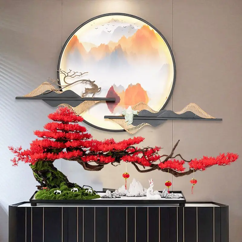 

Simulation welcome pine bonsai indoor advanced simulation flower living room decoration high-end office desktop landscape