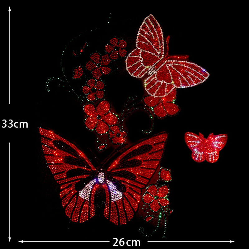 

High quality shiny pretty butterfly DIY iron on sweater jacket clothing accessories fashion large patches