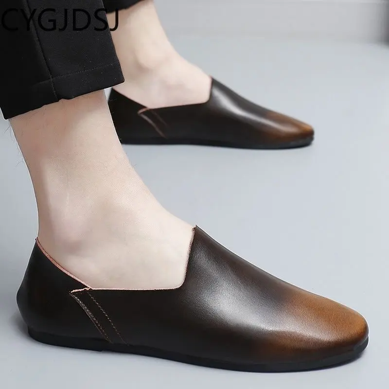 

Leather Shoes for Men Slip on Shoes Men Loafers Men Casuales Italiano Luxury Brand Sneakers Loafers Men Office 2024 кроссовки