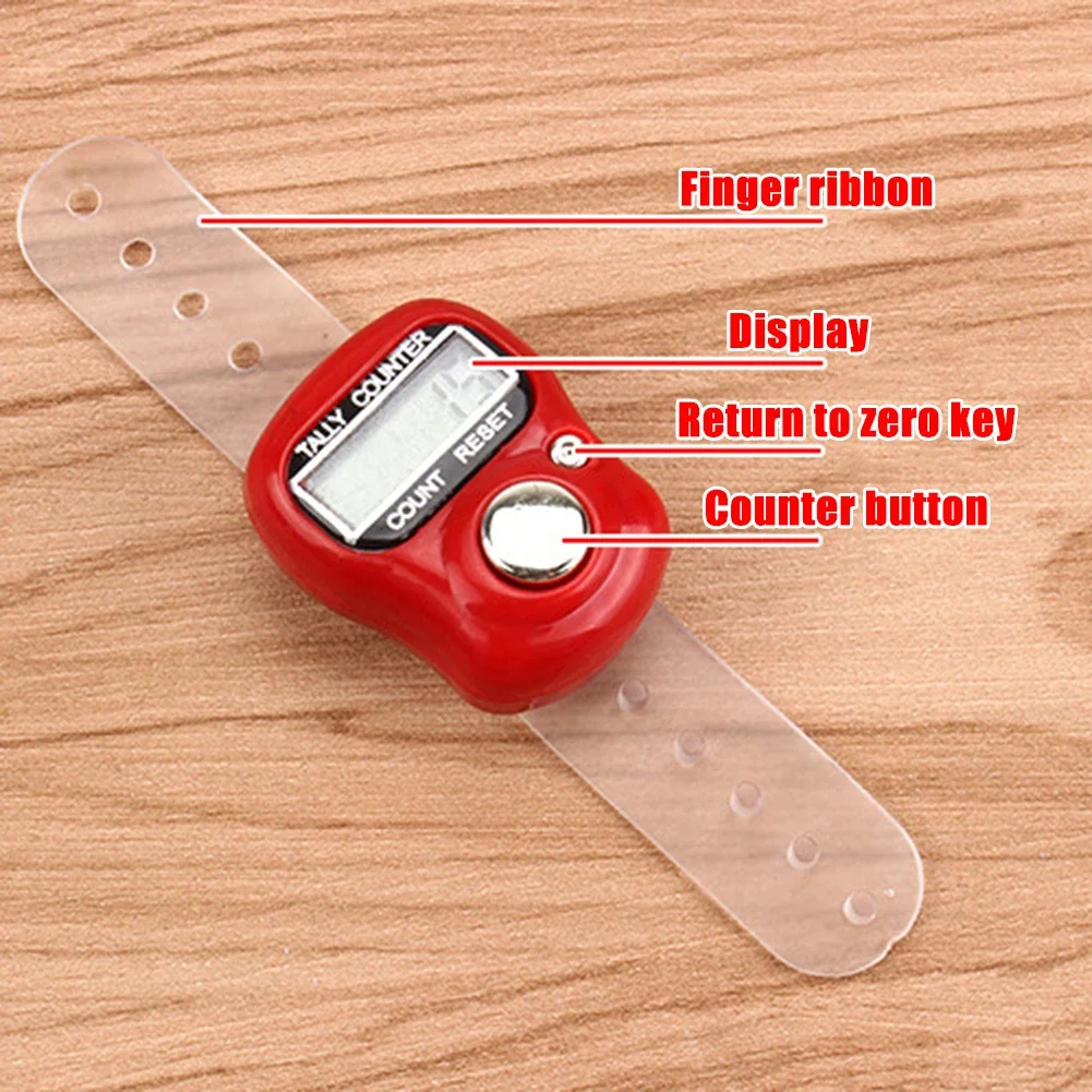 Mini Point Marker Counter LCD Screen Electronic Digital Finger Ring Tally Counter 1-20Pcs Hand Held Row Color Random hand tally counter electronic counter