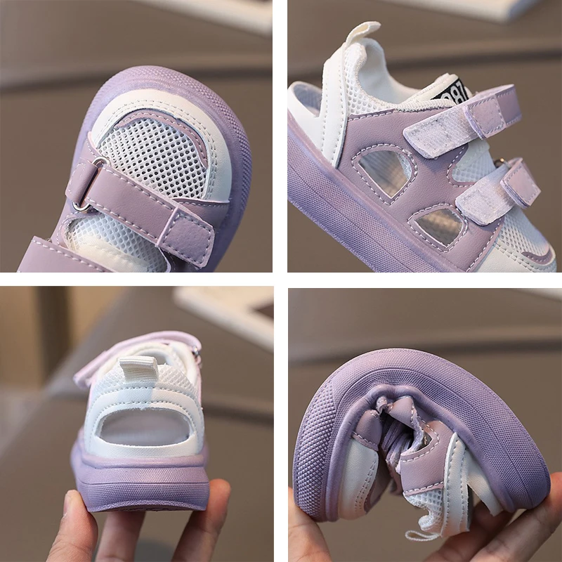 Children Sandals Boys Girls Toddler Mesh Sneakers Non-slip Soft Bottom Kids Shoes Summer Breathable Baby Girl Boys Shoes Sandals 6