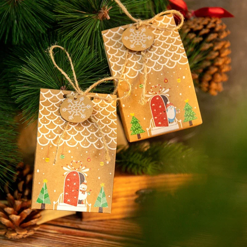 24Sets Advent Calendar Gingerbread House Gift Box Christmas Treat Candy Favor Box with Gift Tag Sticker Countdown Xmas christmas countdown calendar christmas advent calendar