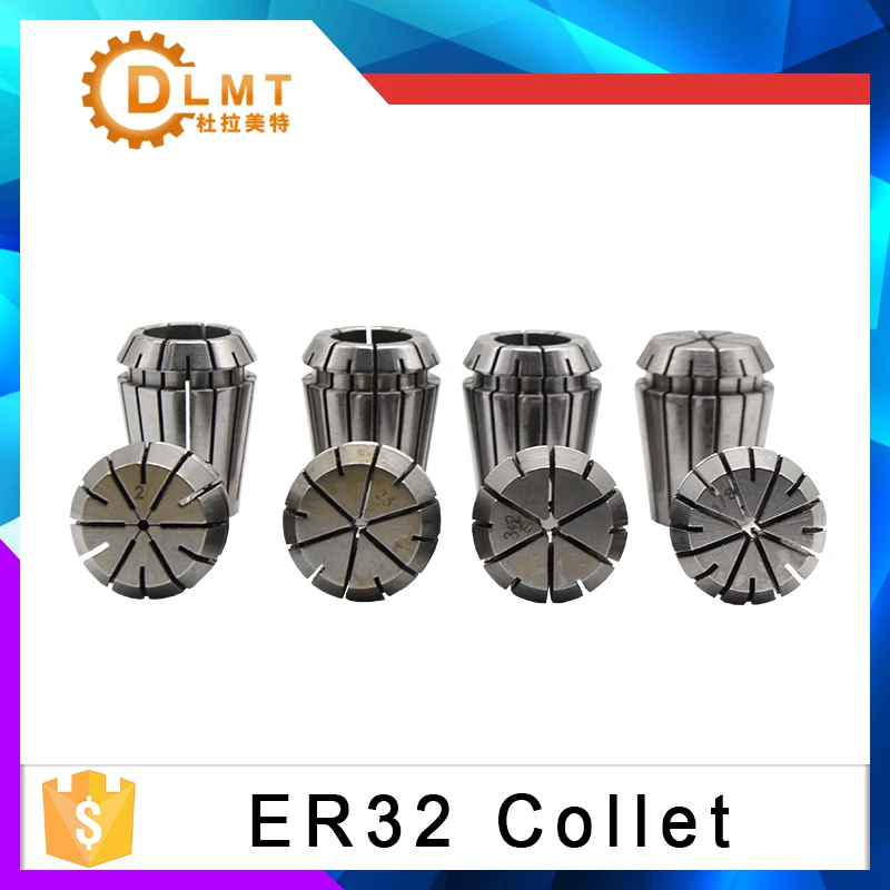 ER32 9PCs clamp set 4mm to 20mm Range spring collet collet chuck spring collet chuck engraving collet chuck for milling CNC engraving machine tool motor axis
