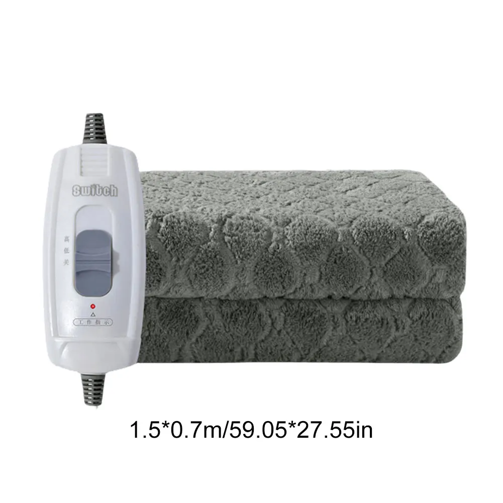 1.5x0.7M 220V Electric Blanket Woolen Thicker Heater Heated Mattress Thermostat Travel Heating Mat Winter Body Warmer For RV SUV