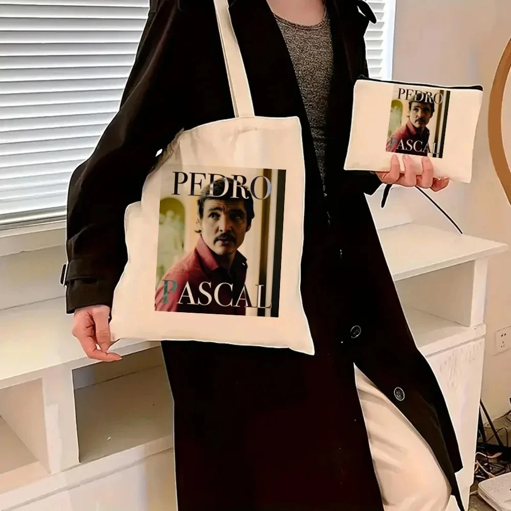 레트로 페드로 파스칼 내 소년 친구 Canva 패션 토트 숙녀 화장품 가방 친환경 대용량 휴대용 쇼핑백 지갑 - AliExpress