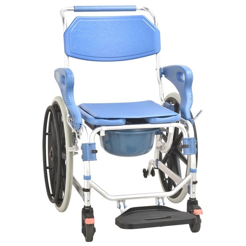 

Electric Lifting Commode Chair for Disabled People Toilet Chair Chair Commode Wheelchair in India for Elderly Aluminum Blue 14kg