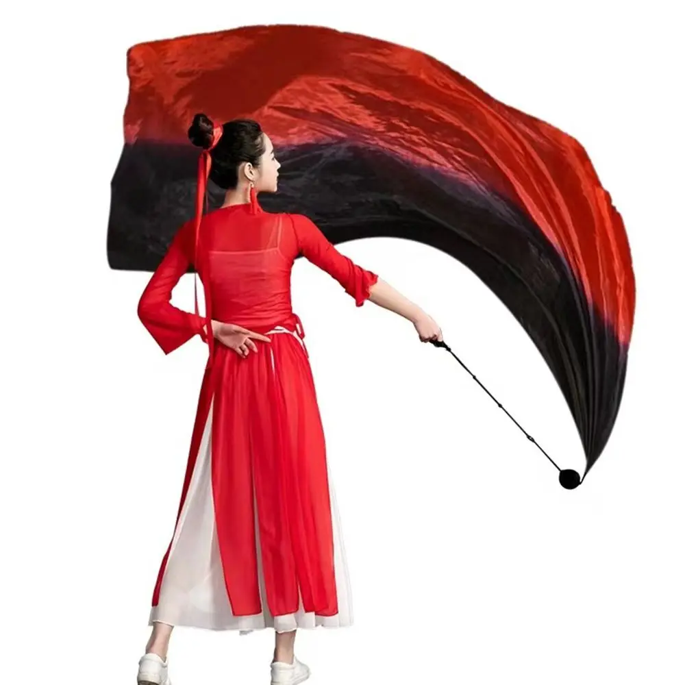 실크 베일 밸리 댄스 볼 던지기, 조절 가능한 레인보우 밸리 댄스 액세서리, 태국, 인도, 아랍 모조 실크