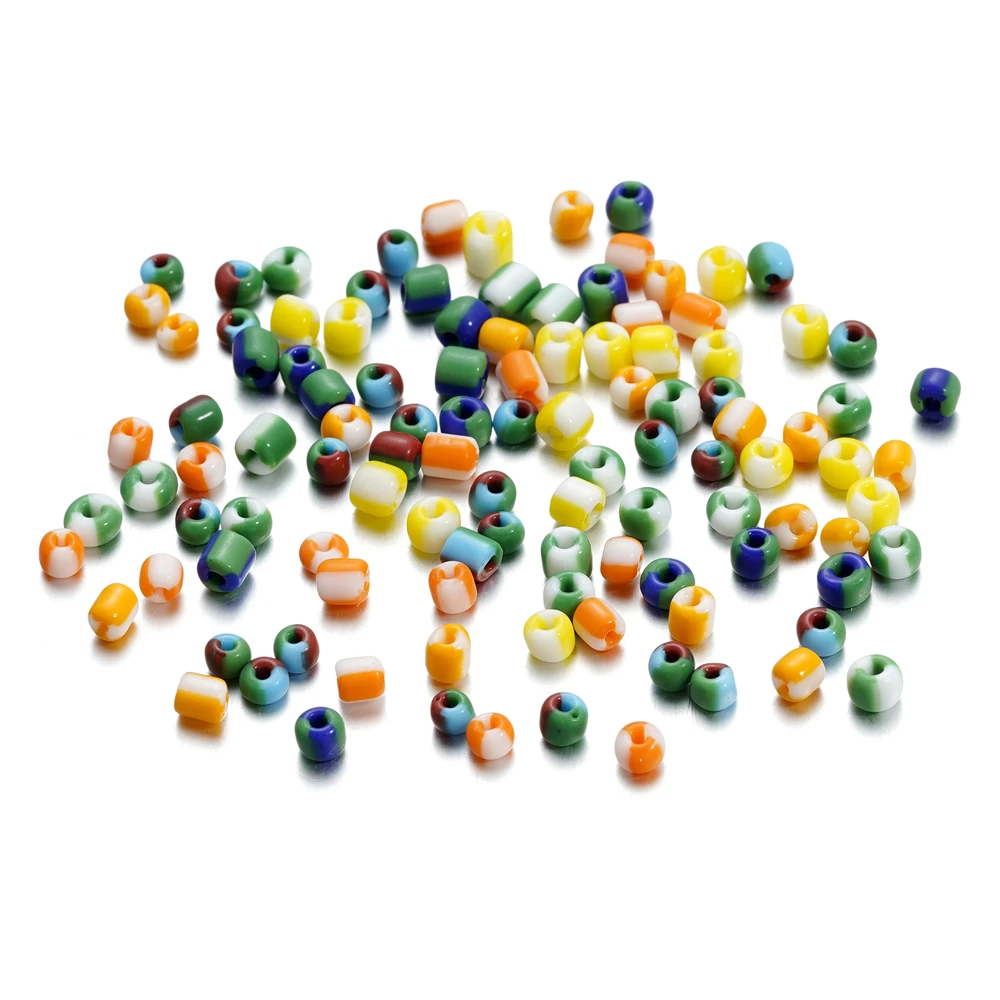 10 gr/los 4mm buntes Glas kleine runde Samen Spacer lose Perlen für Schmuck machen Armband Halskette DIY Handwerk Zubehör – Detail 3