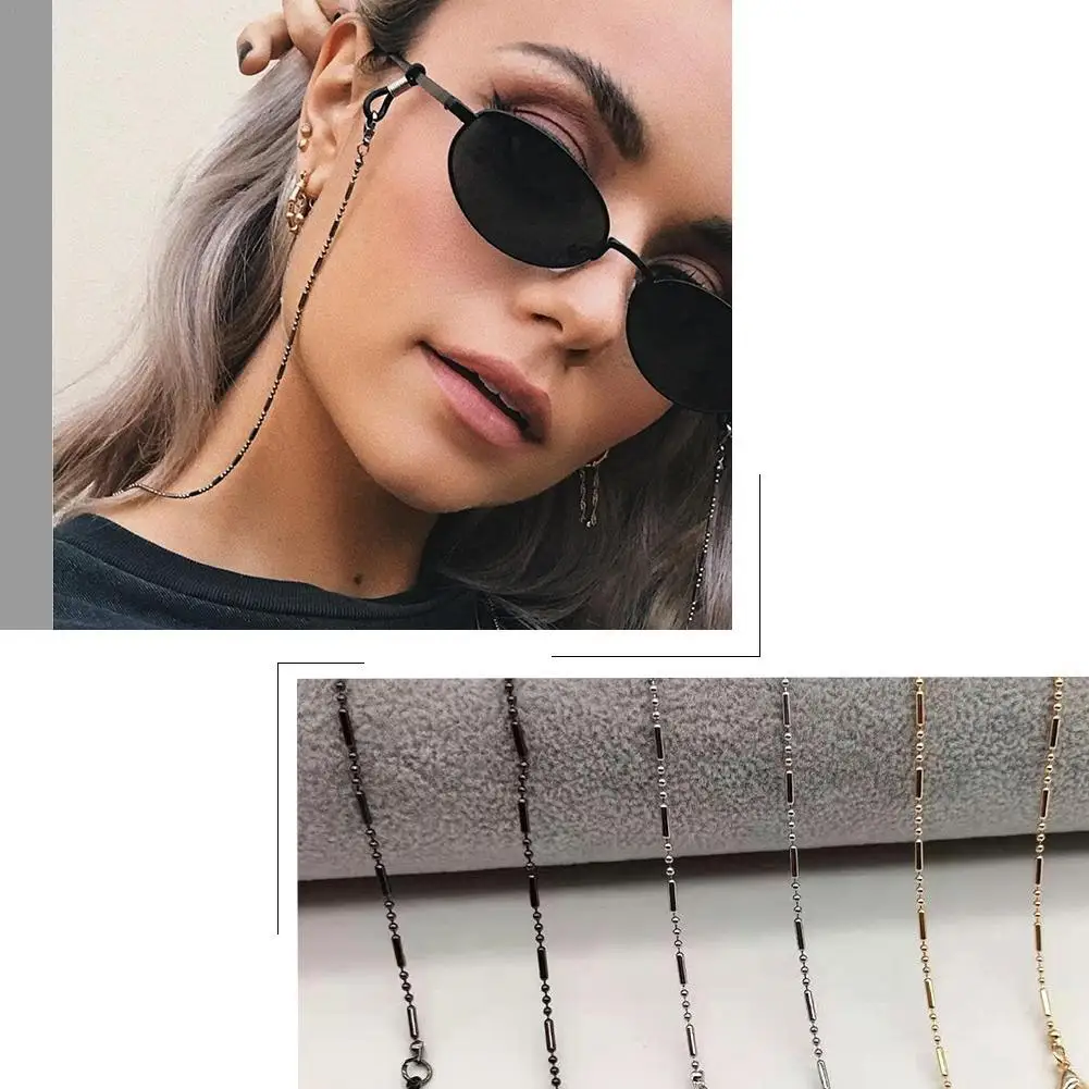 

1pc 75cm Women Glasses Holder Strap Cord Sunglasses Chain Lanyard Anti-Falling Necklace Holder Cord Glasses DIY Accessories