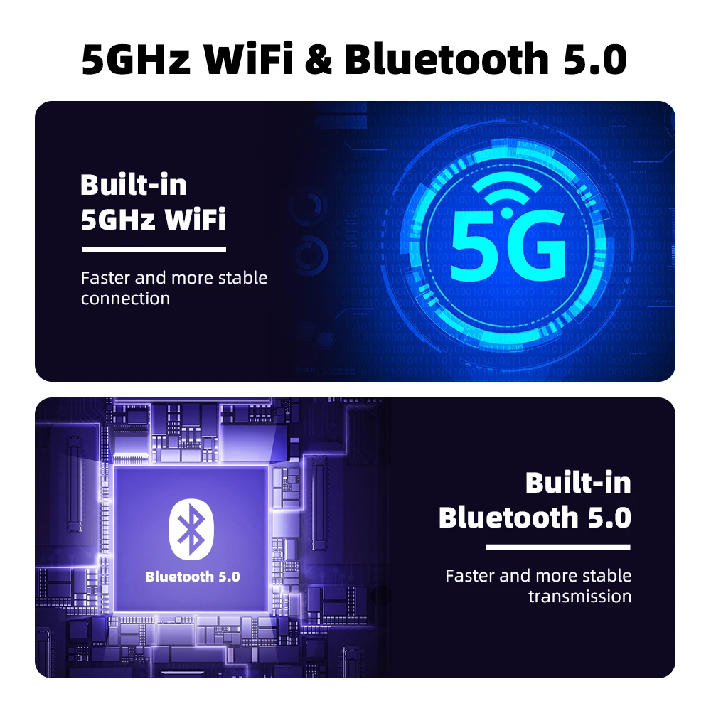 2025 2in1 Wireless Carplay&Android Auto Box 2in1 Wired to Wireless Dongle Automatic Connect Adapter Bluetooth Plug&Play Mini Box