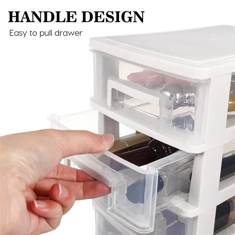 Drawer Organizers Five-Layer Storage Drawers Plastic Narrow Stackable Dustproof Desktop Case