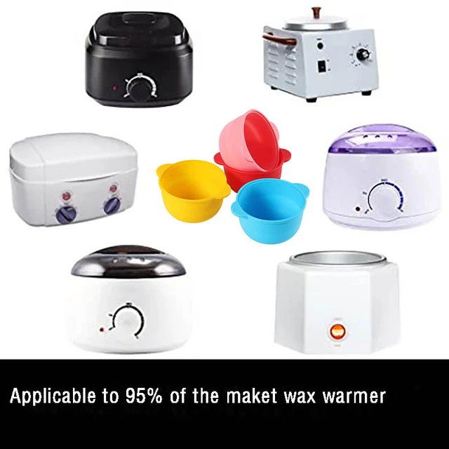 2PCS Silicone Wax Pot Wax Melting Inner Pot Replacement Nonstick Silicone  Hair Removal Wax Bowl for