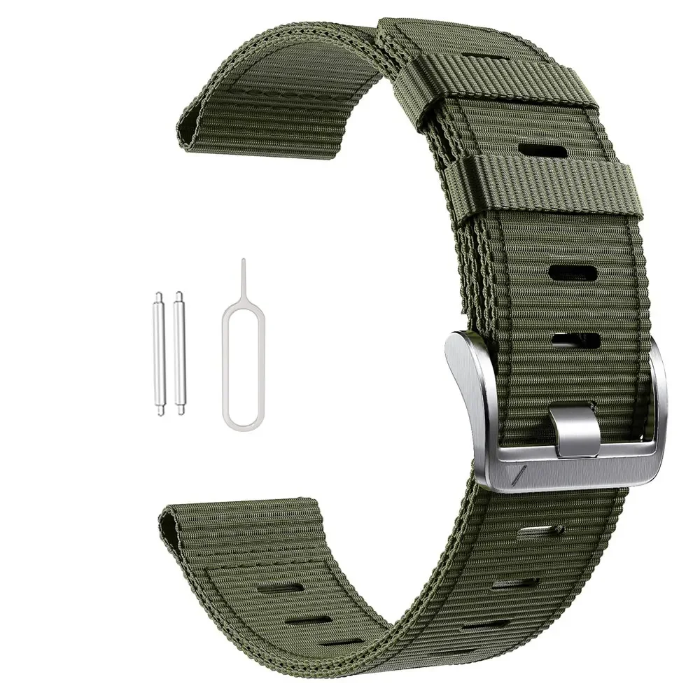 Durable Nylon Sport Band with Reinforced Spring Bars, 22mm