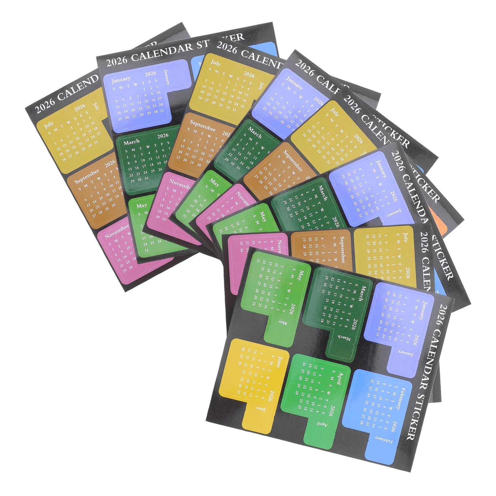 4/6 Sets Calendar Tab Stickers 2026 Monthly Calendar Index Tabs Sticker Adhesive Planner Decal For Journals Notebooks Scrapbooks
