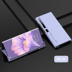 Ultra-Thin Nano Plating Hard PC Silicone Folding Protective Case - Anti-Fouling Super Slim Design for Huawei Mate Xs 2 (Purple)