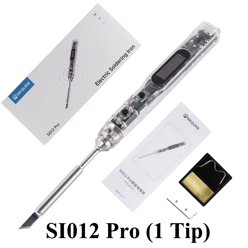 SEQURE SI012 Pro 1개 팁 세트 포함 고품질 순간 열 USB C 납땜 인두 - T12에 적합 | TS 팁은 PD3.0을 지원합니다.