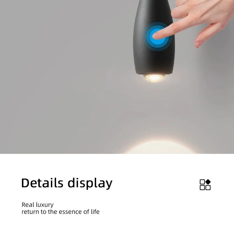 MARPOU LED 펜던트 조명 6W 조절 가능한 높이 터치 스위치 침실 침대 옆 바를 위한 현대 미니멀리스트 창조적 인 디자인 샹들리에