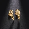 Simple Hollow Wing Stud Earrings 2022 New Stainless Steel Women Earrings Trend Charm Jewelry Accessories 1