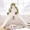 Kids Tent Teepee Tent For Children  Portable Tipi Infantil House For Girl Cabana Boy  Tents Decoration Carpet LED Lights 2