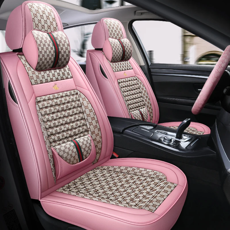 car interior accessories 2025 universal size luxury leather car seat cover 3d branded designer full set for mercedes