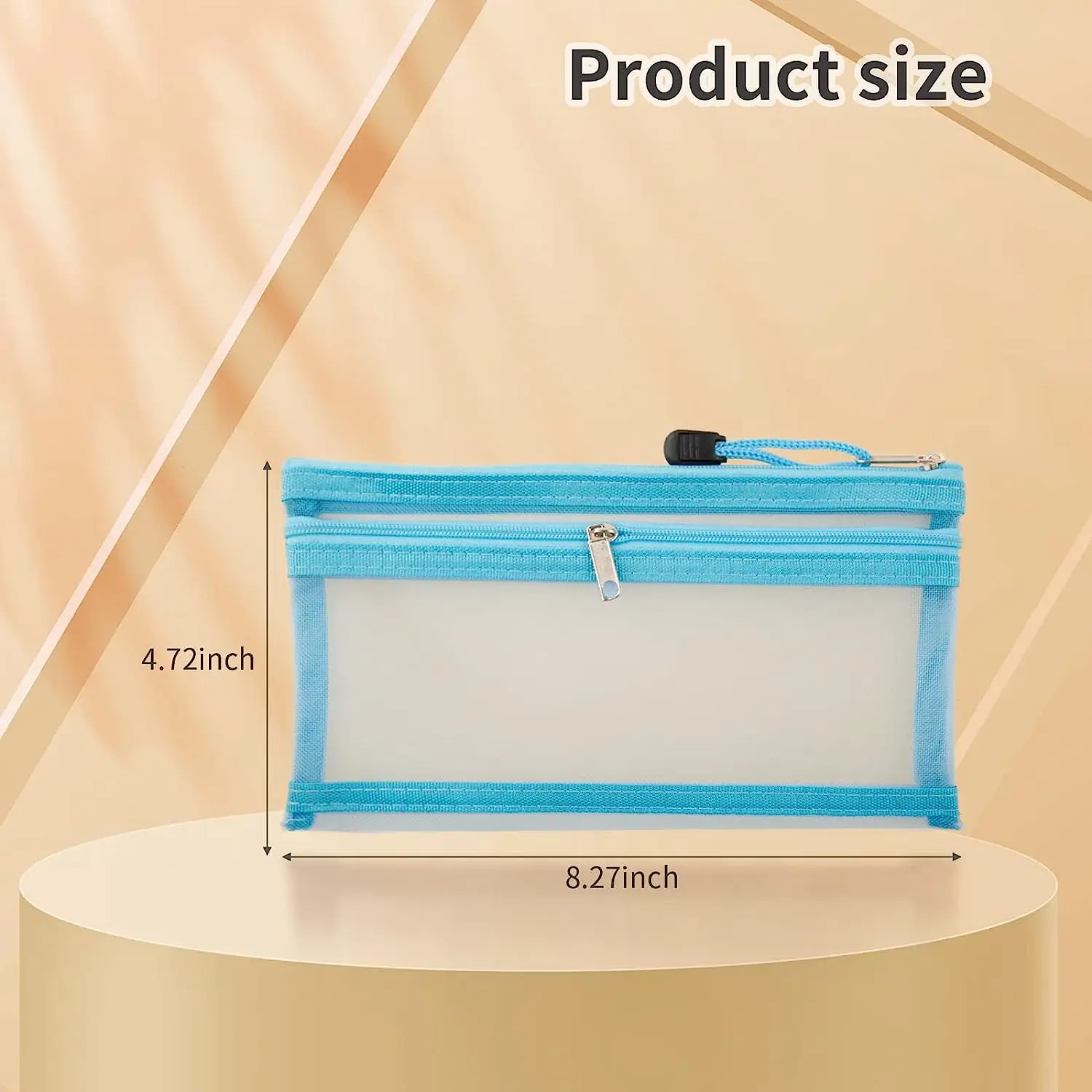 A6 메쉬 지퍼 주머니 문서 가방 방수 우편 파일 폴더 학교 사무용품 연필 케이스 1PC 화장품 메이크업 가방