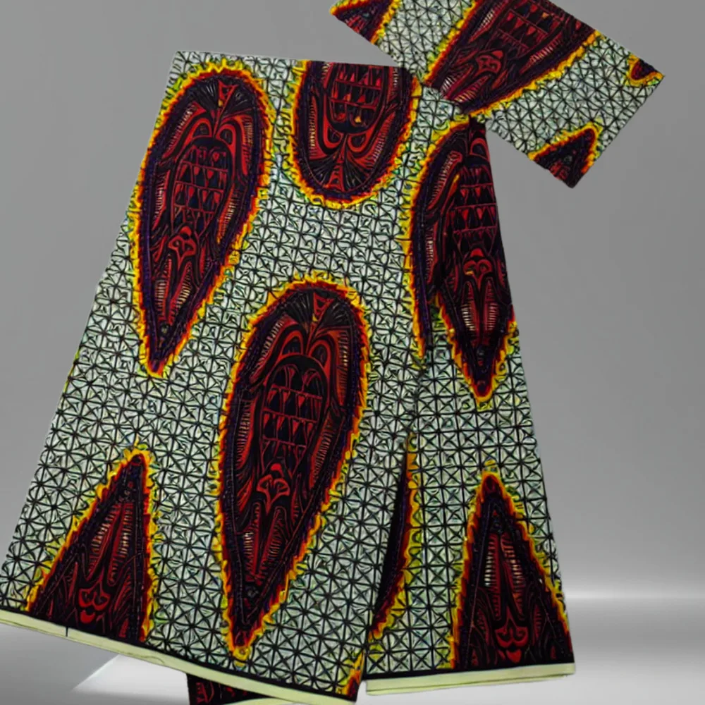 100% Cotton African Wax Printed Fabric Ankara Wax Fabric for DIY Crafts Quilting Clothing 3