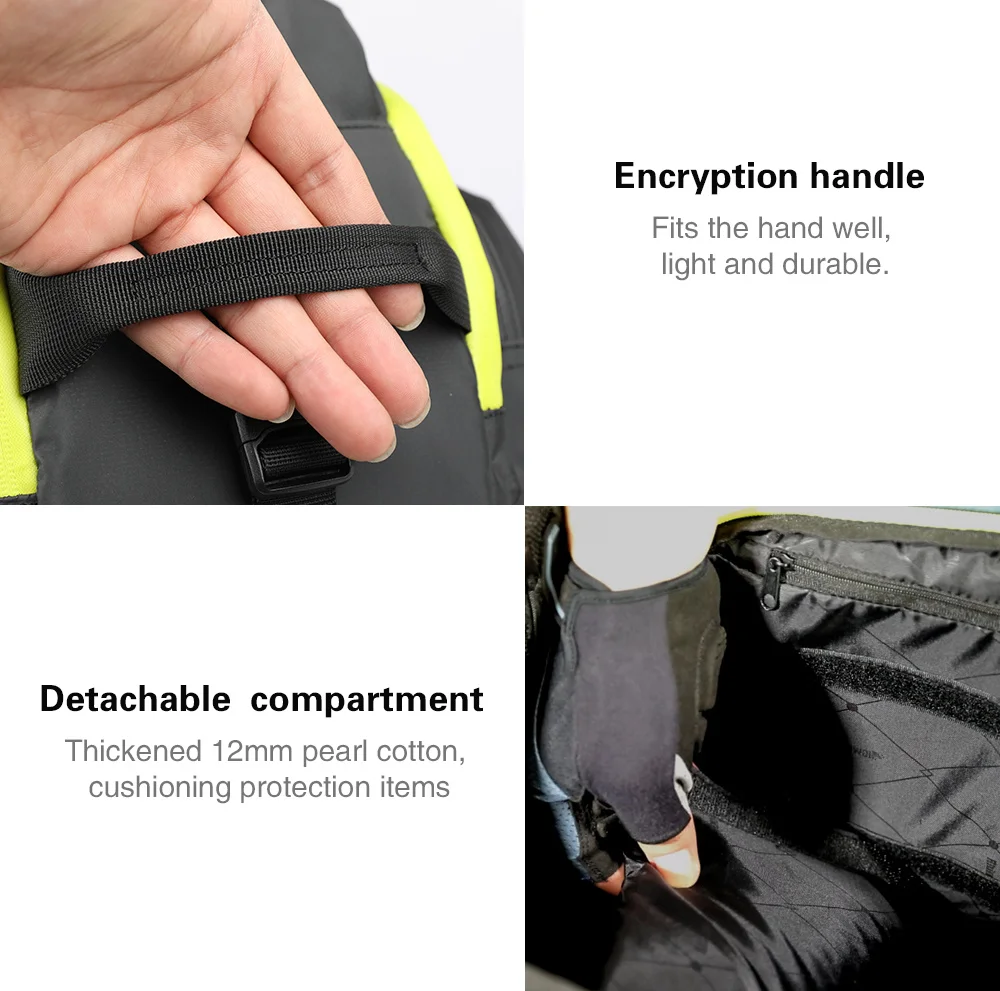 RHINOWALK New Bicycle Bags Mountain Bike Saddle Rack Trunk Bags Travel Cycling Luggage Carrier 17L Camera Handbag Waterproof  (11)