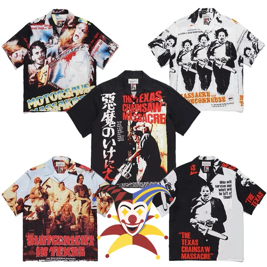 

WACKO MARIA Shirt Men Women Vintage Hawaii T-shirt Top Tees shirts for men