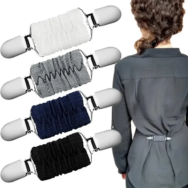 New Dress Women's Children's Back Strap Clip Set Elastic Clip Tightening Dress Open Collar Shirt