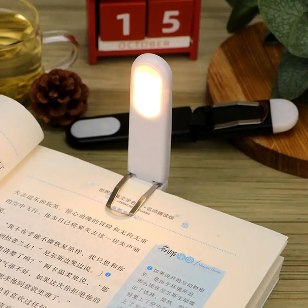

Rechargeable LED Book Light Eye Protection LED Reading Lamp Flicker Free 90-Degree Bendable Clip-On Bookmark Light for Students