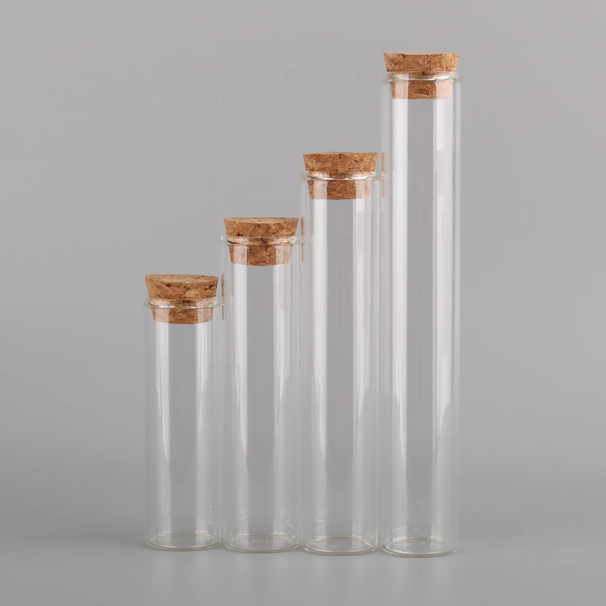 코르크 스토퍼 유리 시험관, 미술 DIY 공예용 위싱 병, 직경 25mm, 30ml, 40ml, 50ml, 60ml, 로트당 12 개