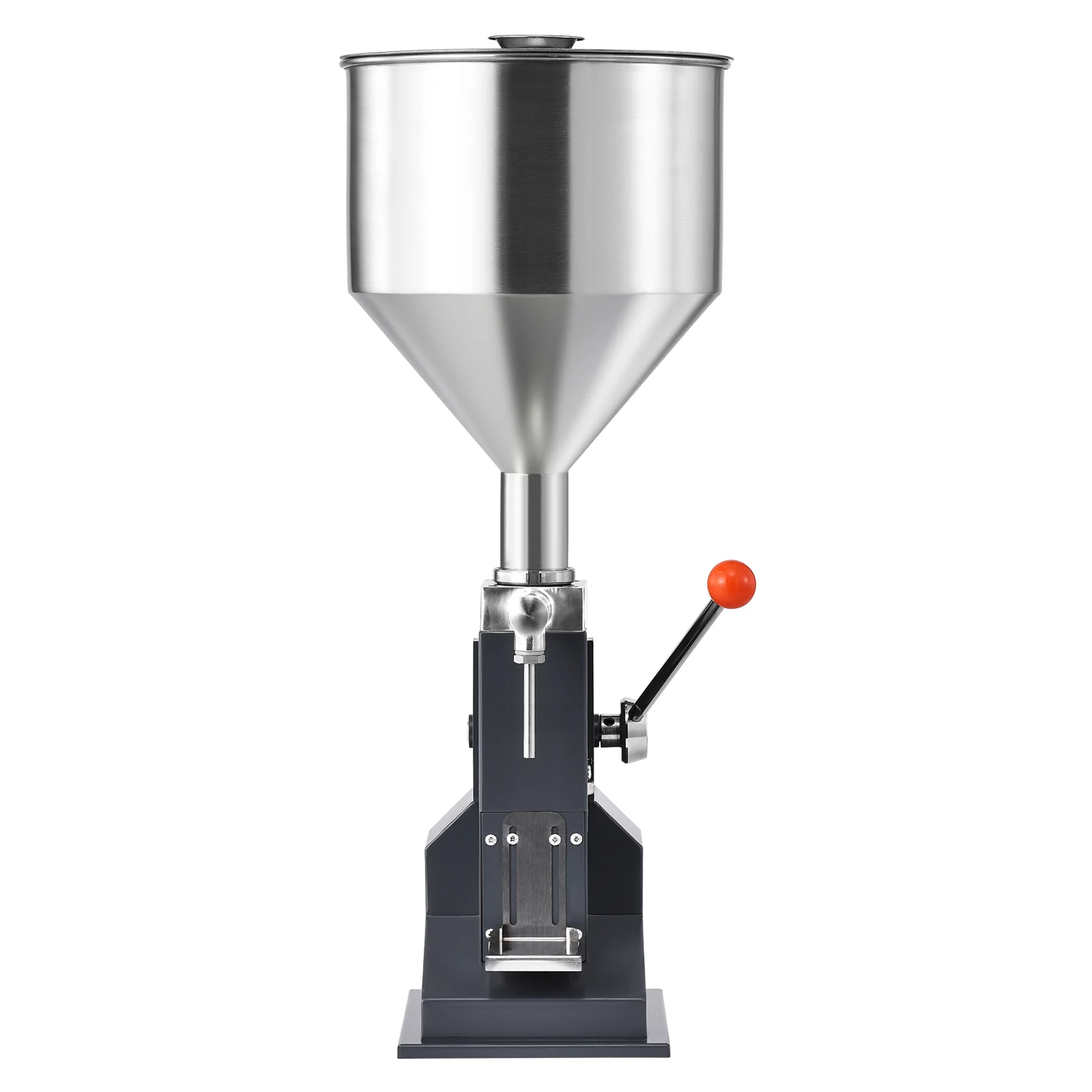 5-50ml/5-100ml Manual Liquid Filling Machine Paste Bottle Filler Adjustable with Hopper for Juice Shampoo Honey