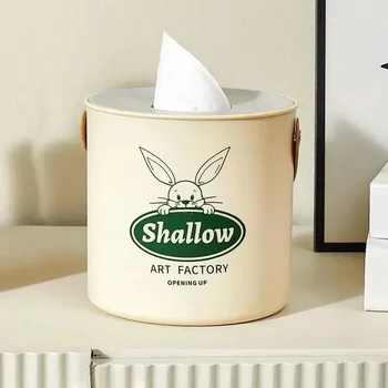 1pcs Fresh Round Toilet Roll Paper Tissue Box Living Room Bedroom Napkin Holder Storage Home Toilet Paper Storage Box 2