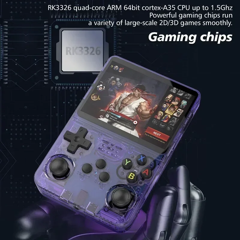 Portable Retro R36S Game Console with ARKOS System, A Classic Emulator Pre Insta